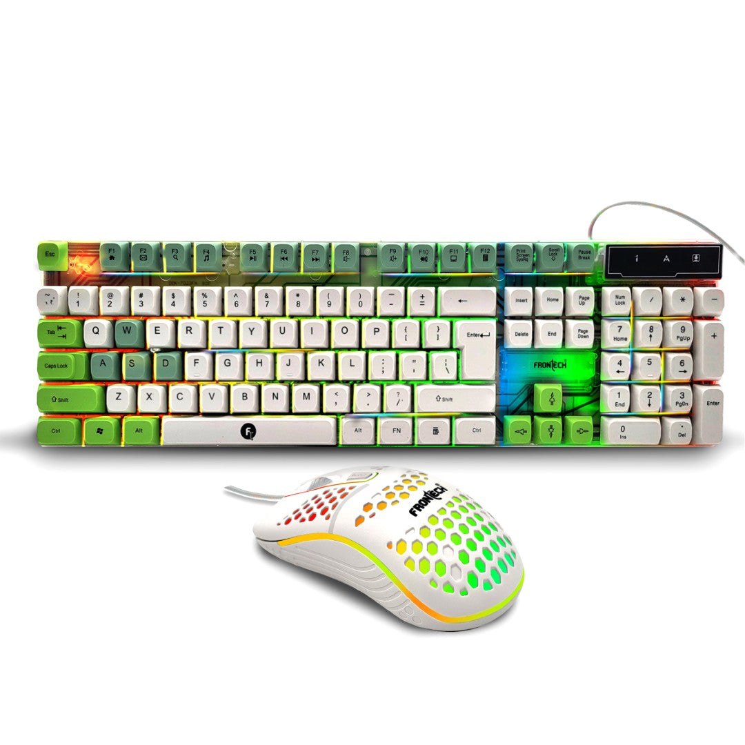 Frontech Nova Knight Wired Gaming Set: Rainbow LED, 104 Keys, 1600 DPI (KB-0045) Frontech Nova Knight Wired Gaming Set: Rainbow LED, 104 Keys, 1600 DPI (KB-0045)